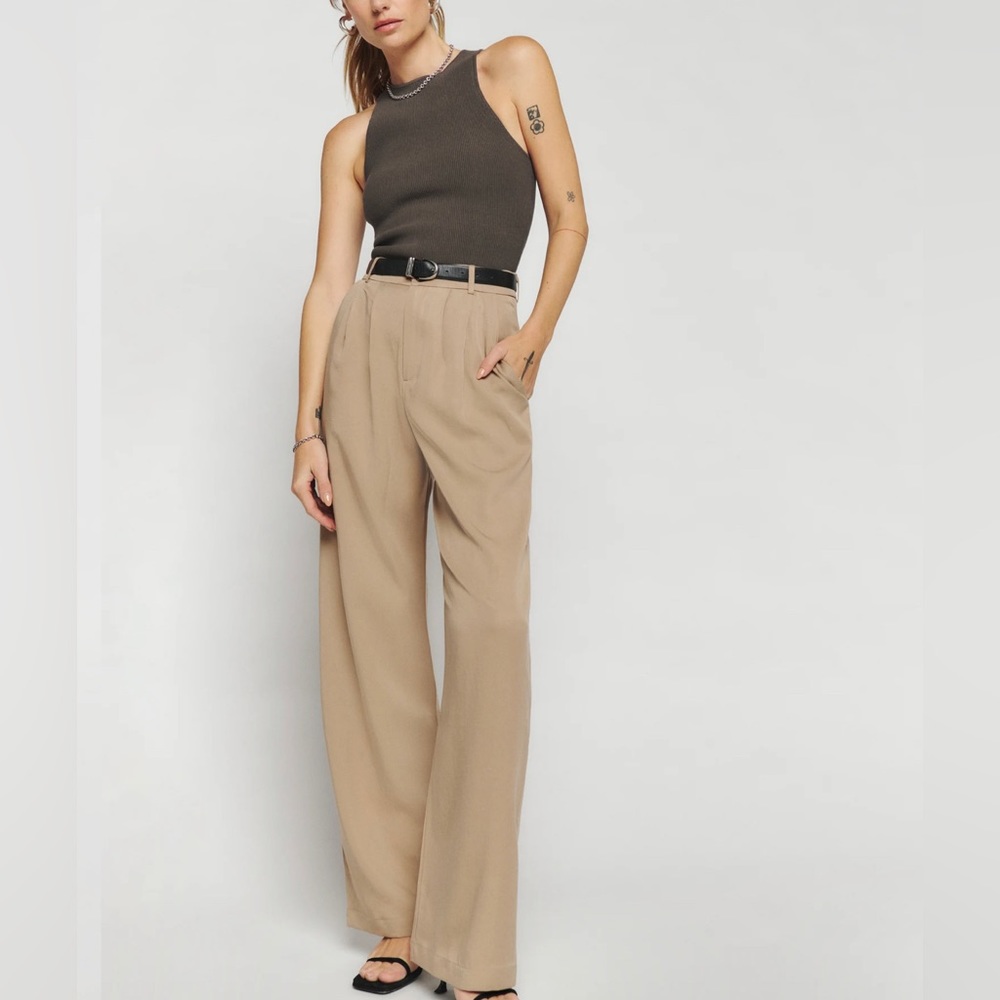 Reformation Mason Pant in Khaki - 6p (fits like 4r)